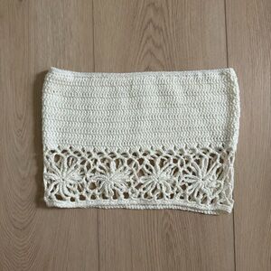 Beginning Boutique White Crochet Tube Top Indio